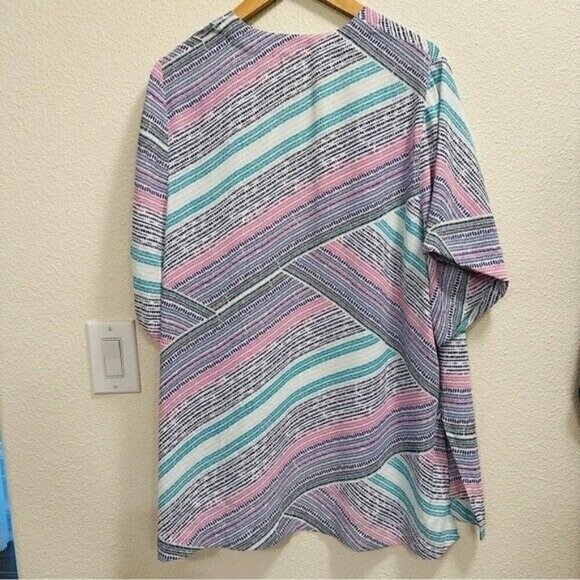 Chico’s Rainbow Dots Easy Kimono Jacket Size Medium - Picture 4 of 13